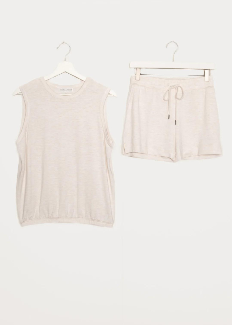 Jammie Essentials Set- Oatmeal-Hand In Pocket