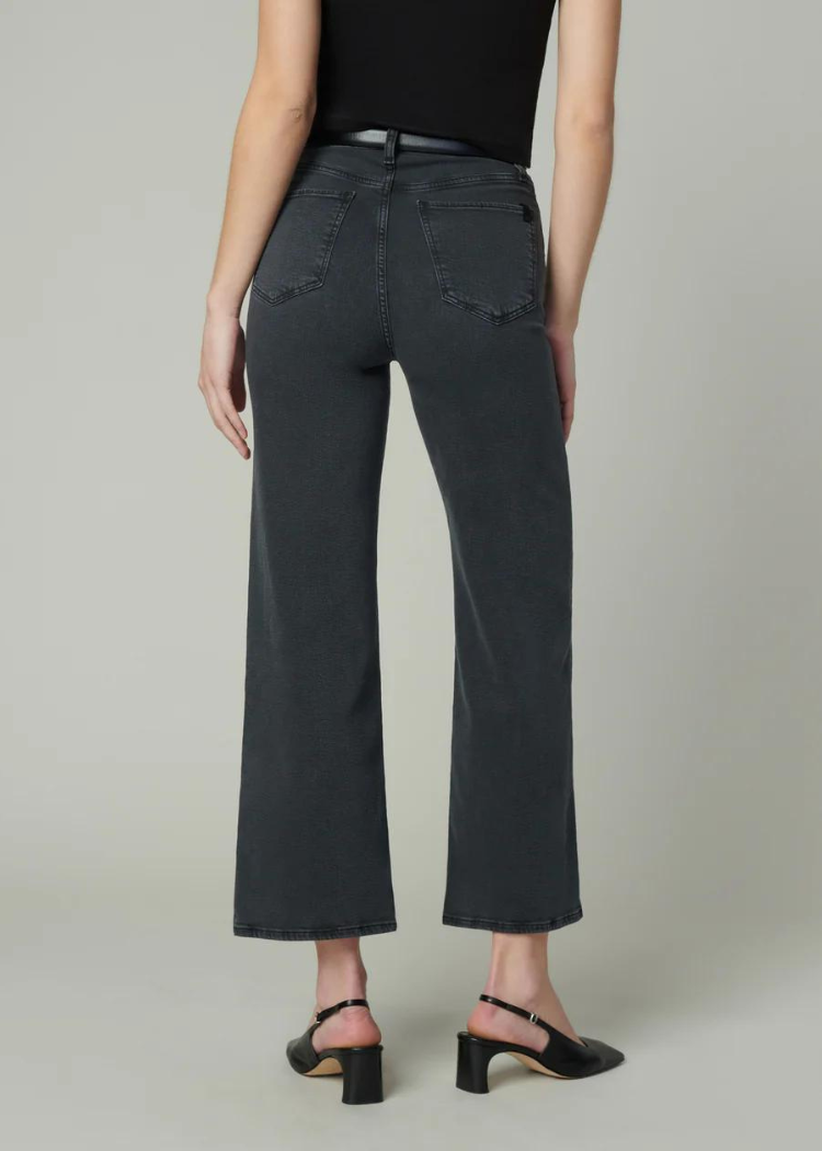 Joe's Jeans Mia Wide Leg Ankle - Black Cat-Hand In Pocket