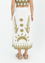 Dawn Wild Print Midi Skirt- Olive ***FINAL SALE***-Hand In Pocket