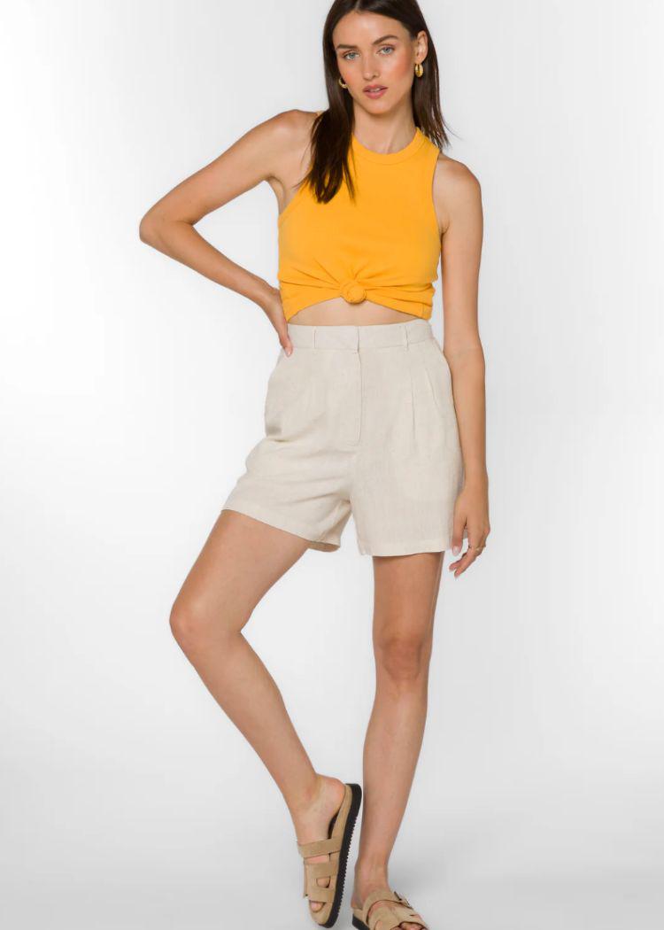 Velvet Heart Kaia Shorts- Wheat ***FINAL SALE***-Hand In Pocket