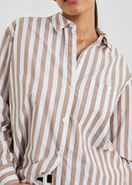 Rails Elsa Top- Russet White Stripe-Hand In Pocket