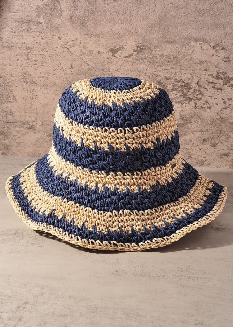 Alina Hand Crochet Bucket Hat - Navy ***FINAL SALE***-Hand In Pocket