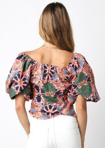 Melanie Puff Sleeve Top- Deep Blush Multi ***FINAL SALE***-Hand In Pocket