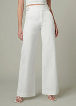 Joe's Jeans Double Buckle Sailor Pant- Optic White-***FINAL SALE***-Hand In Pocket