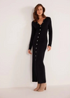 MINKPINK Isabel Knit Midi Dress- Black-Hand In Pocket