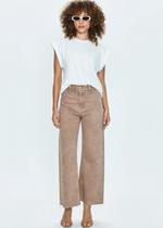 Pistola Penny Crop- Cashew-Hand In Pocket