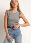 Z Supply Marielle Flutter Tank - Heather Grey ***FINAL SALE***-Hand In Pocket