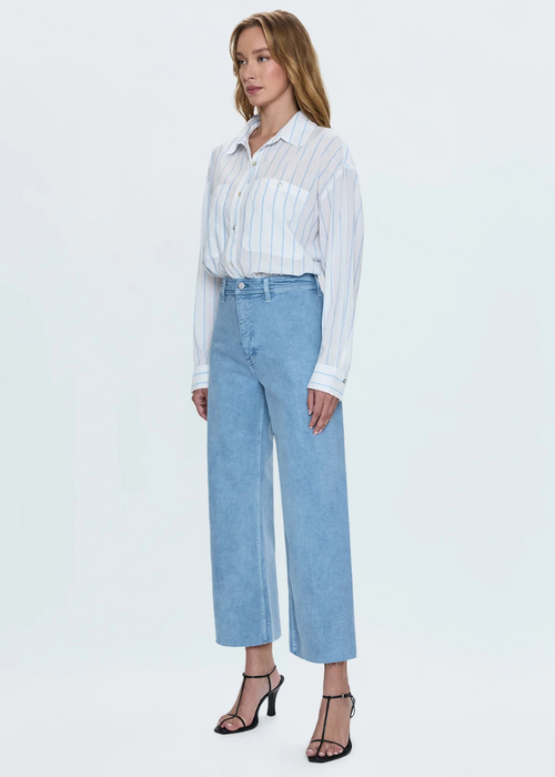 Pistola Penny Crop- Frost Blue-Hand In Pocket