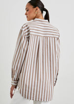 Rails Elsa Top- Russet White Stripe-Hand In Pocket