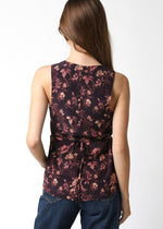 Pamela Top- Brown Floral-Hand In Pocket