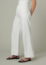 Joe's Jeans The Trixie Trouser w/ Wide Cuff- Optic White ***FINAL SALE***-Hand In Pocket