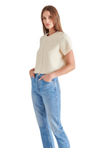 Steve Madden Addie Top- White-Hand In Pocket