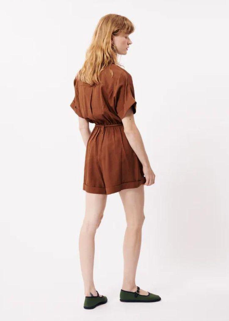 FRNCH Lily Woven Romper ***FINAL SALE***-Hand In Pocket