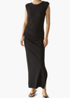 Michael Stars Calliope Extended Sleeve Maxi Dress-BLACK-Hand In Pocket