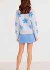 MINKPINK Daisy Fluffy Sweater- Light Blue-Hand In Pocket