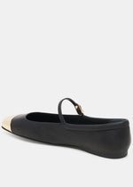 Dolce Vita Reyes Toe Cap- Black Leather-Hand In Pocket