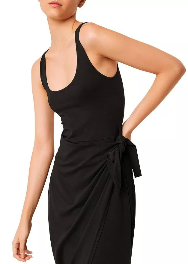 French Connection Zena Jersey Wrap Dress - Black ***FINAL SALE***-Hand In Pocket