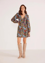 Mink Pink Josie Long Sleeve Mini Dress-Fall Ditsy ***FINAL SALE***-Hand In Pocket