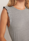 Z Supply Marielle Flutter Tank - Heather Grey ***FINAL SALE***-Hand In Pocket