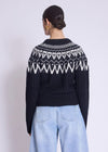 Berenice Alban Jacquard Round Neck Sweater-Hand In Pocket