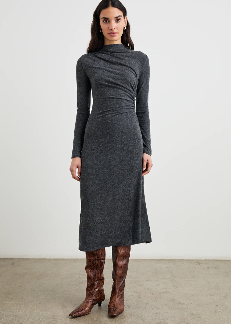 Rails Margaret Dress- Charcoal-Hand In Pocket