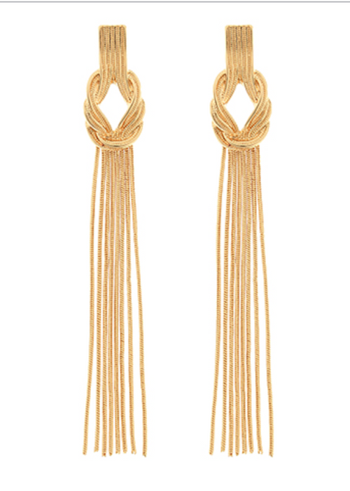 Chain Drop Eearrings-Hand In Pocket