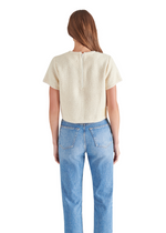 Steve Madden Addie Top- White-Hand In Pocket