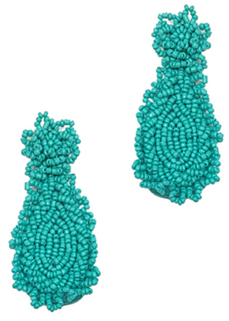 Chloe Teadrop Beaded Earrings-Hand In Pocket