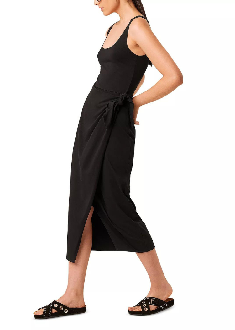 French Connection Zena Jersey Wrap Dress - Black ***FINAL SALE***-Hand In Pocket