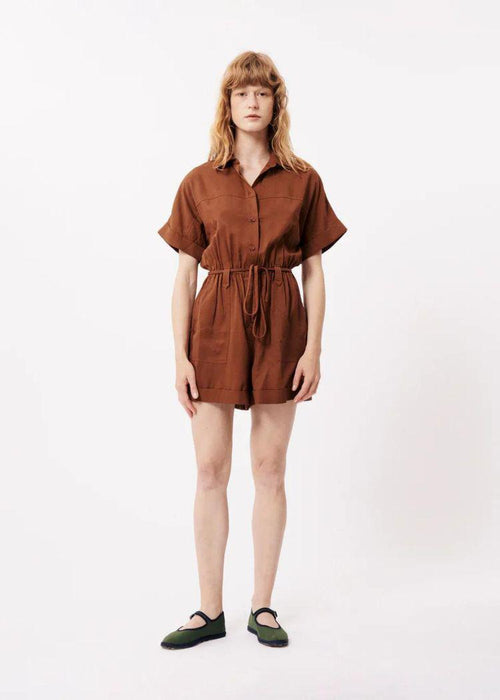 FRNCH Lily Woven Romper ***FINAL SALE***-Hand In Pocket