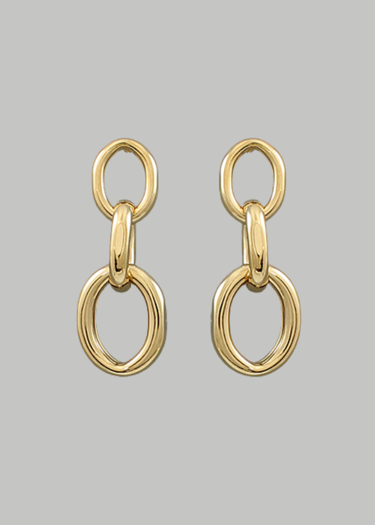 Camla Chain Drop Earrings-Hand In Pocket