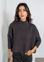 Aja Sweater- Charcoal-Hand In Pocket