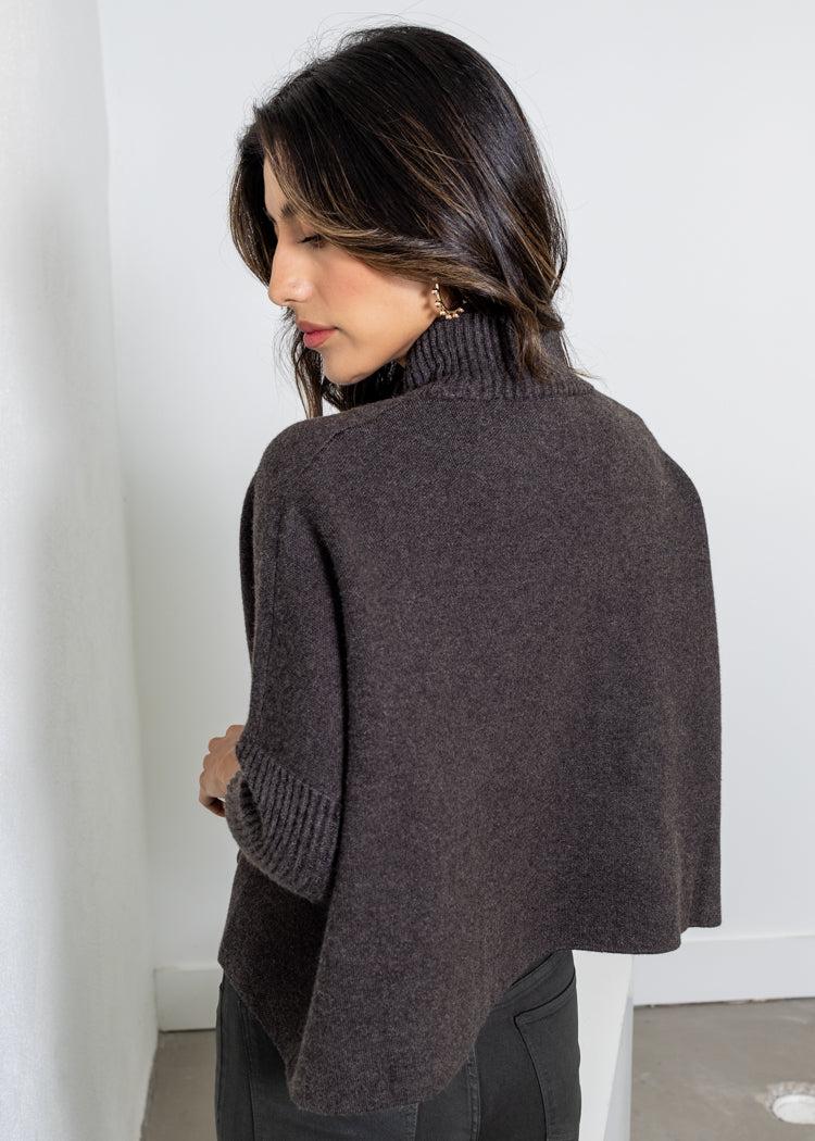 Aja Sweater- Charcoal-Hand In Pocket