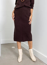 Astrid Kramer Knit Skirt- Chocolate-Hand In Pocket