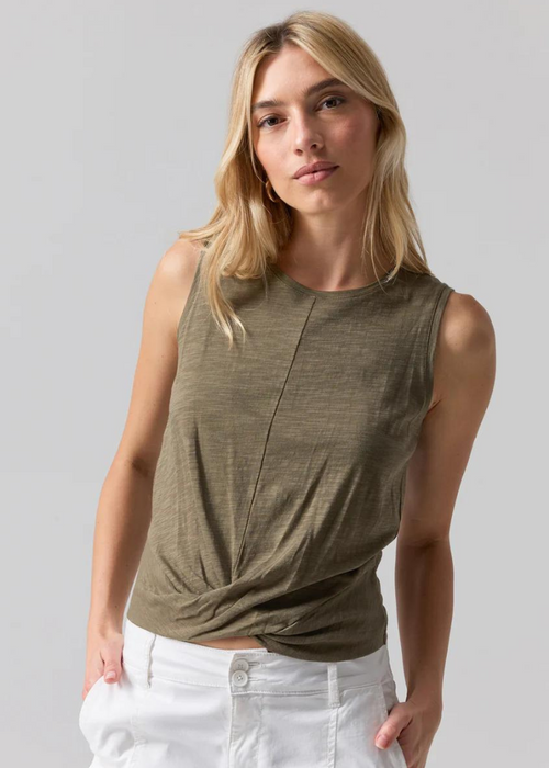 Sanctuary Twisted Tank - Burnt Olive ***FINAL SALE***-Hand In Pocket