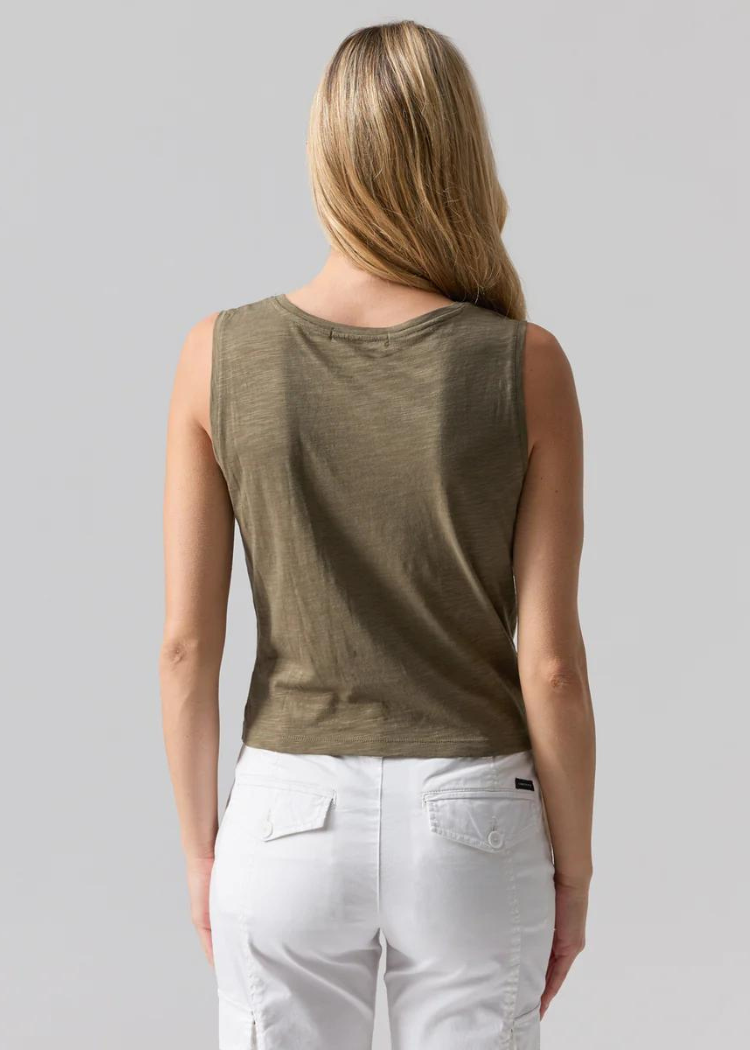 Sanctuary Twisted Tank - Burnt Olive ***FINAL SALE***-Hand In Pocket