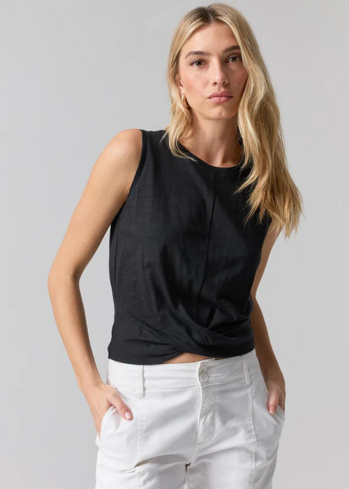 Sanctuary Twisted Tank - Black-***FINAL SALE***-Hand In Pocket