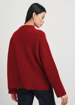 Rails Miranda Sweater- Merlot-Hand In Pocket