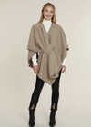 Cara Interlock Wrap- Taupe-Hand In Pocket