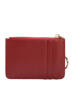 Kara Red Vegan Card Case Wallet-Hand In Pocket