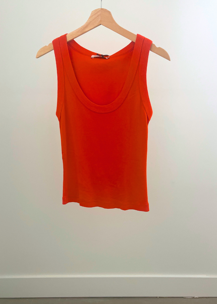 Michael Stars Elodie Crop Scoop Neck Tank- Pomodoro ***FINAL SALE***-Hand In Pocket