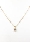 BRACHA Unforgettable Chain Link Pendant Necklace - Gold-Hand In Pocket