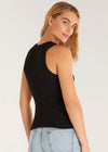 Z Supply Sirena Rib Tank - Black-Hand In Pocket